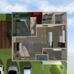 八尾新築一戸建て　内観イメージパース　1階